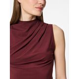 Gedrapeerde Mouwloze Top - Hoge Kraag - Plooien Bij Schouders - Slim Fit - Gerecycled Polyester