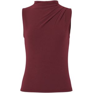 Pieces Top Pcmadison Sl Draped Top Jrs Noos Bc 17151143 Tawny Port Dames Maat - XL