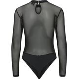 Pieces - Milly - Bodystocking - Effen - Semi-transparant - Mesh