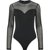 Pieces - Milly - Bodystocking - Effen - Semi-transparant - Mesh