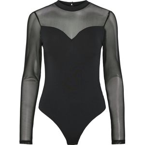 Pieces - Milly - Bodystocking - Effen - Semi-transparant - Mesh