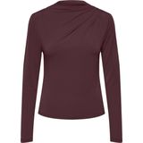 Pieces - Pcmadison Ls Draped Top Jrs Noos Bc - Dames - Blouses