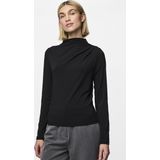 Pieces T-shirt Pcmadison Ls Draped Top Jrs Noos Bc 17153519 Black Dames