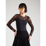 Pieces - Kanten Body - Zwart - 92% Polyamide, 8% Elastaan