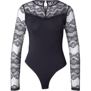 Pieces - Kanten Body - Zwart - 92% Polyamide, 8% Elastaan