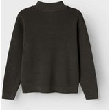 Gebreide Trui - Zwart - Normale Pasvorm - Ribboord