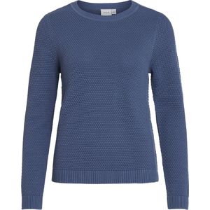 Vila Trui Vidalo O-neck Knit Top- Noos 14082767 Bijou Blue Dames