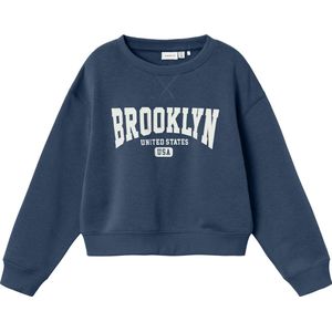Name It kids meisjes trui NIKNAKS Dark Denim Relaxed Fit