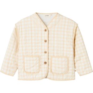 Geruite - Gewatteerde Jas - Rood - Doorgestikt - Voorzakken - Katoenvoering