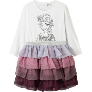 NAME IT - Nmfokanna Frozen Ls Tule Dress Wdi - Jurk - Wit