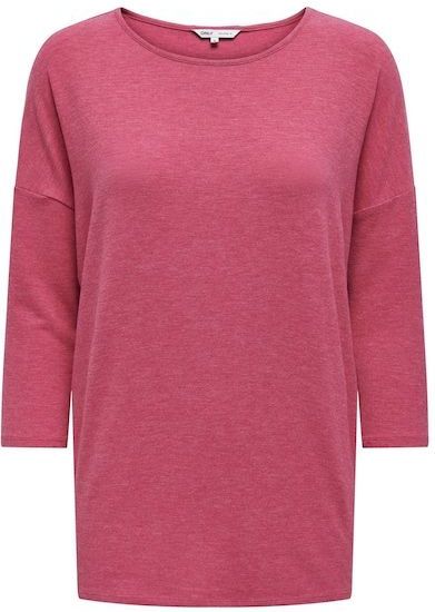 Top - O-hals - 3/4 Mouwen - Losse Pasvorm - Polyester