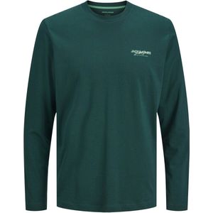 Jack Jones T-shirt Jjalvis Tee Ls Crew Neck 12259735 Kombu Green melange Mannen
