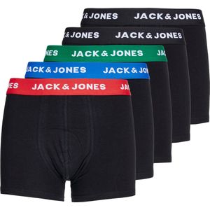 Jack & Jones Junior Boxershorts 5 Pack - Zwart - Rood - Blauw - Groen