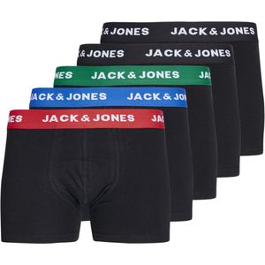 Jack & Jones Junior Boxershorts 5 Pack - Zwart - Rood - Blauw - Groen