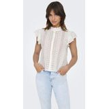 Onlgabina - Top - Zacht Groen - Katoen - Chinese Boord - Kapmouwen