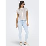 Onlgabina - Top - Zacht Groen - Katoen - Chinese Boord - Kapmouwen