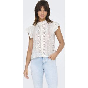 Onlgabina - Top - Zacht Groen - Katoen - Chinese Boord - Kapmouwen