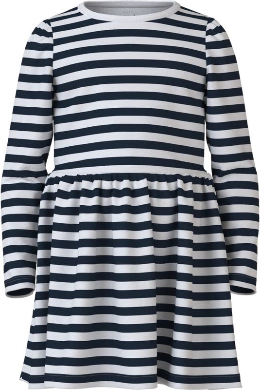 NAME IT Jurk 'NMFVivia'  navy / wit