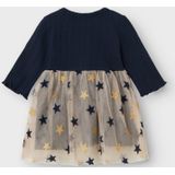 Jurk - NBFRinnas - Jersey - Korte Lengte - Lange Mouw - Licht Transparant