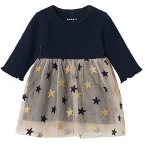 Jurk - NBFRinnas - Jersey - Korte Lengte - Lange Mouw - Licht Transparant