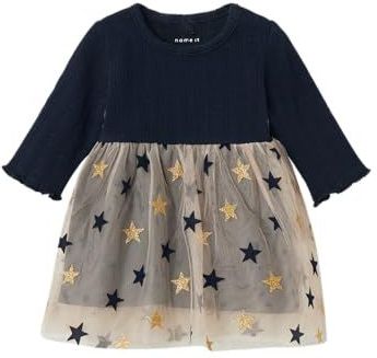 Jurk - NBFRinnas - Jersey - Korte Lengte - Lange Mouw - Licht Transparant