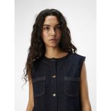OBJECT - OBJCAMILLA - Gilet - Donkerblauw - Mouwloos - Katoen