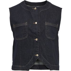 OBJECT - OBJCAMILLA - Gilet - Donkerblauw - Mouwloos - Katoen
