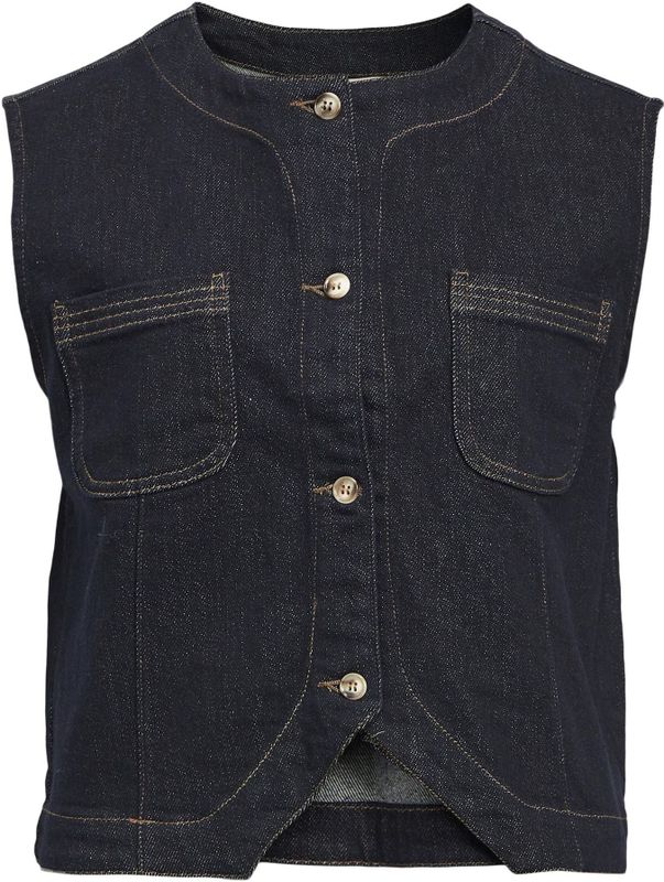 OBJECT - OBJCAMILLA - Gilet - Donkerblauw - Mouwloos - Katoen