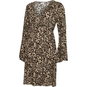 Jurk - Multicolor - Jersey - V-Hals - Lange Mouwen - Wikkelsluiting