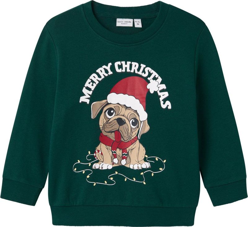 NAME IT NMMVISMAS LS NREG SWEAT BRU Jongens Trui - Maat 86