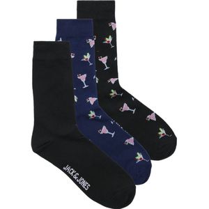 JACK & JONES - JACPARTY - Huissokken - Zwart/Donkerblauw - Set van 3