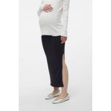 MAMA.LICIOUS - MLALANIS - Naadloze Rib Rok - Zwart - Hoge Tailleband