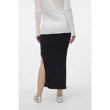 MAMA.LICIOUS - MLALANIS - Naadloze Rib Rok - Zwart - Hoge Tailleband