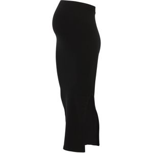 MAMA.LICIOUS - MLALANIS - Naadloze Rib Rok - Zwart - Hoge Tailleband