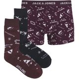 Jack & Jones - JACSNOWFLAKE - Giftbox - Sokken en Boxershort - Katoen - Kerst