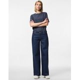 PIECES - Selma - Jeans - Donkerblauw - Wide Leg - Mid Waist