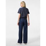 PIECES - Selma - Jeans - Donkerblauw - Wide Leg - Mid Waist