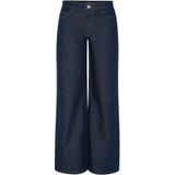 PIECES - Selma - Jeans - Donkerblauw - Wide Leg - Mid Waist