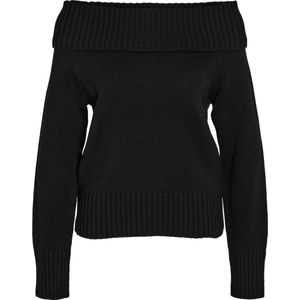 Noisy may Trui Nmlima Off Shoulder Knit Fwd 27031461 Black Dames