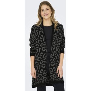 Gebreid Vest - V-Hals - Lange Mouwen - Geribde Manchetten - Regular Fit