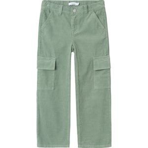 Broek - Corduroy - Effen - Wide Leg - Knoopsluiting - Lang