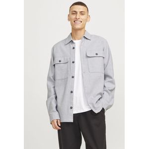 JACK&JONES JPRRAYMOND SOLID Overshirt LS SN Herenjas, lichtgrijs melange/Fit: Comfort FIT, S