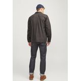 Jack & Jones Overhemd Jprraymond Melange Solid Ls Overshi 12263645 Slate Black Mannen