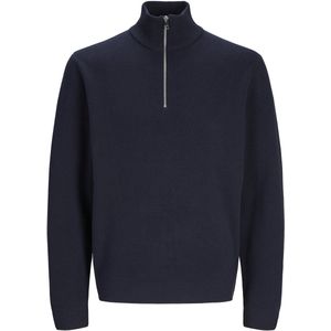 Jack & Jones - Jprblamilano Stitch Knit Half Zip - Trui - Navy