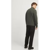 Jack & Jones Trui Jprblamilano Stitch Knit Half Zip 12259664 Peat/melange Mannen