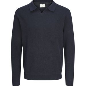 Jack&jones - Jprblabani Knit Split Neck Ls - Heren - Polo'