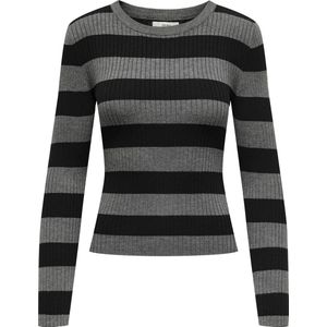 JDY Gestreepte Gebreide Top - Ronde Hals - Lange Mouwen