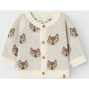 Gebreid Vest - Cardigan - Lange Mouwen - Grandad Hals