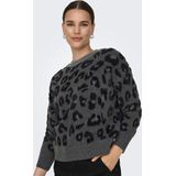 Only Trui Onlsara Ls Jq Glitter O-neck Knt 15332064 Magnet/black/silver Dames