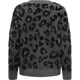 Only Trui Onlsara Ls Jq Glitter O-neck Knt 15332064 Magnet/black/silver Dames